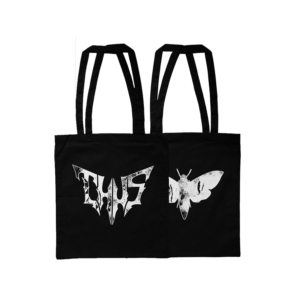 Logo and moth tote bag